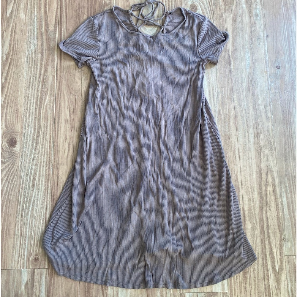 Lace Up Onesie Dress - Picture 1 of 6